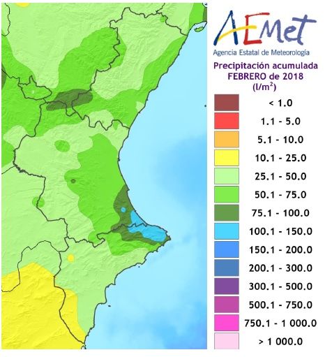 Resumen Climático Del Mes De Febrero De 2018 En La Comunidad Valenciana: Húmedo Y Muy Frío Resumen Climático Del Mes De Febrero De 2018 En La Comunidad Valenciana: Húmedo Y Muy Frío
