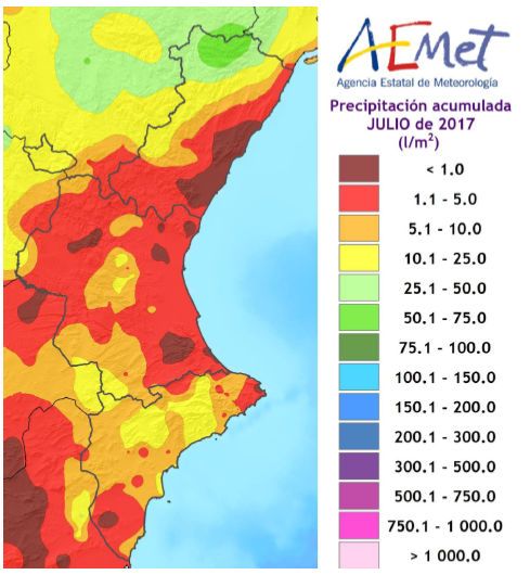 Resumen Climático Del Mes De Julio De 2017 En La Comunidad Valenciana Resumen Climático Del Mes De Julio De 2017 En La Comunidad Valenciana
