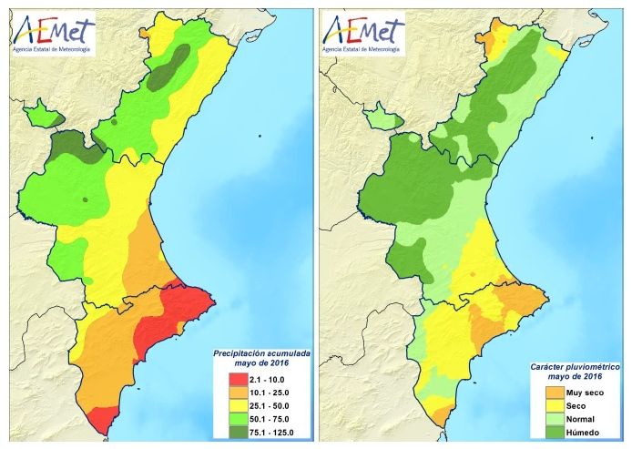 Resumen Climático Del Mes De Mayo De 2016 En La Comunidad Valenciana
