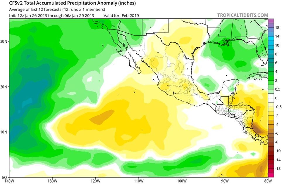 Modelo CFSv2, precipitaciones Modelo CFSv2, precipitaciones