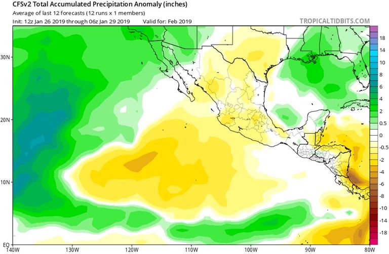 Modelo CFSv2, precipitaciones Modelo CFSv2, precipitaciones