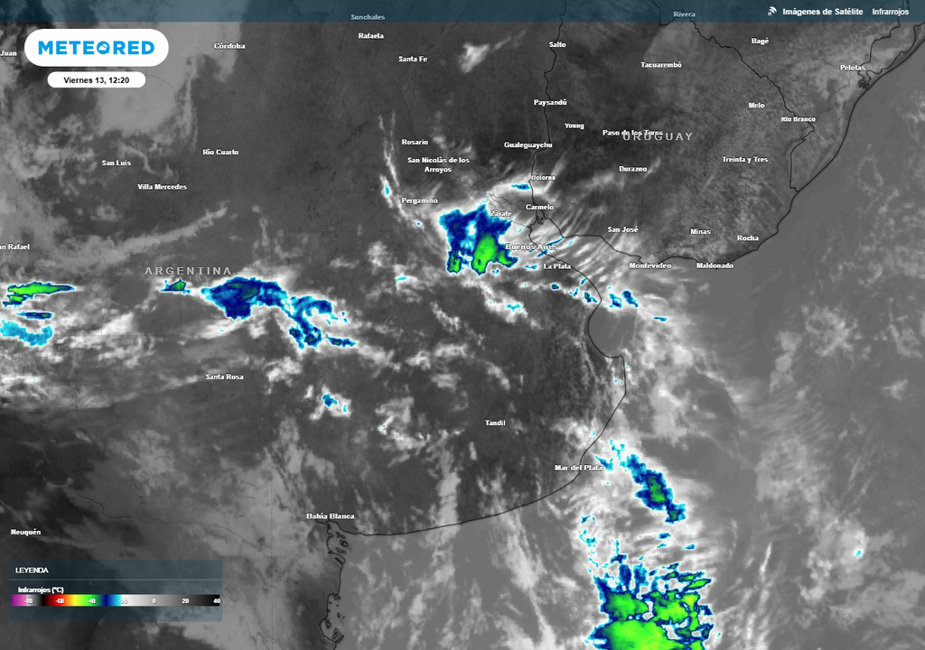 Cielo parcialmente nublado en el mediodia de este viernes en el AMBA.