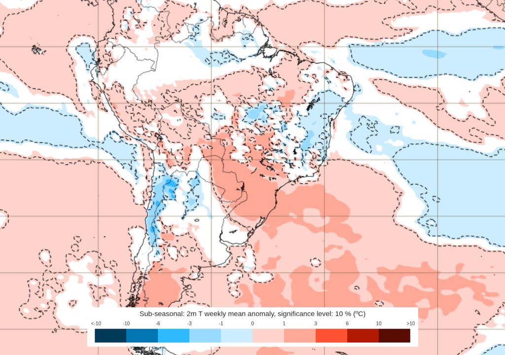 Anomalias de temperatura entre os dias 16 e 23 de Junho. Anomalias de temperatura entre os dias 16 e 23 de Junho.