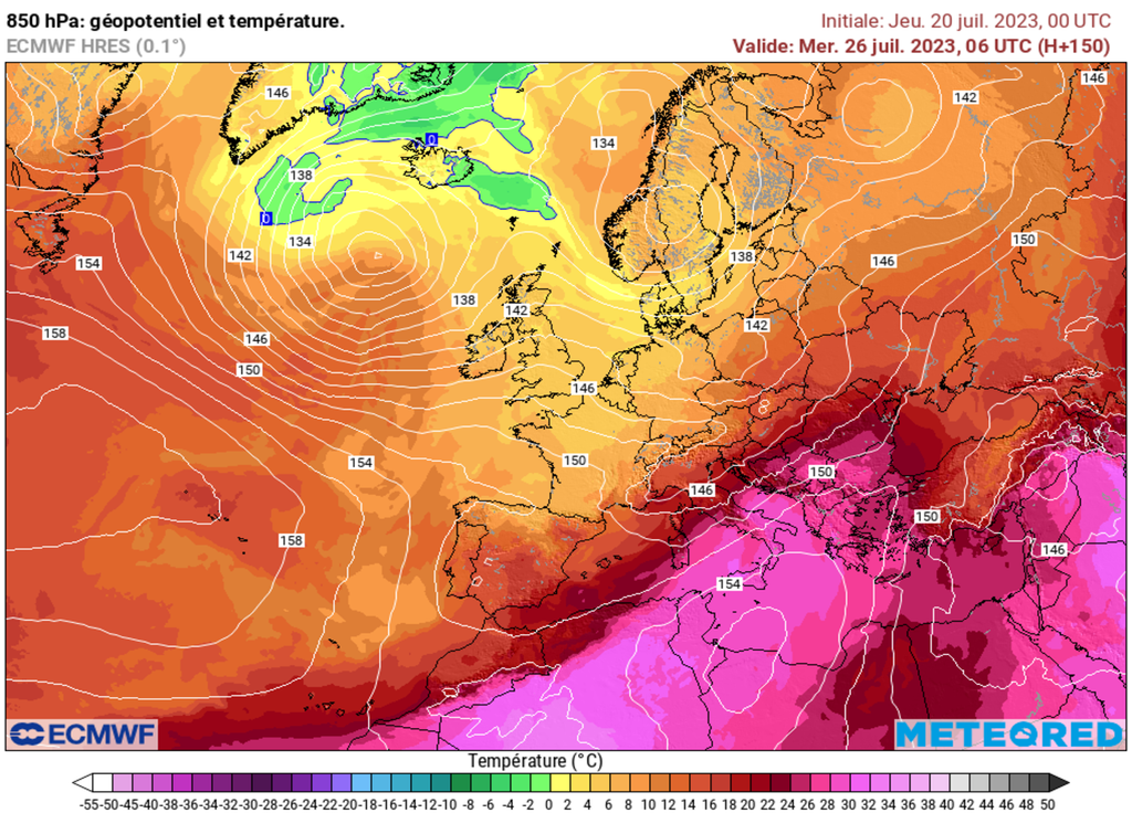 La chaleur extrême se positionnera entre l'Afrique du Nord et les Balcans.