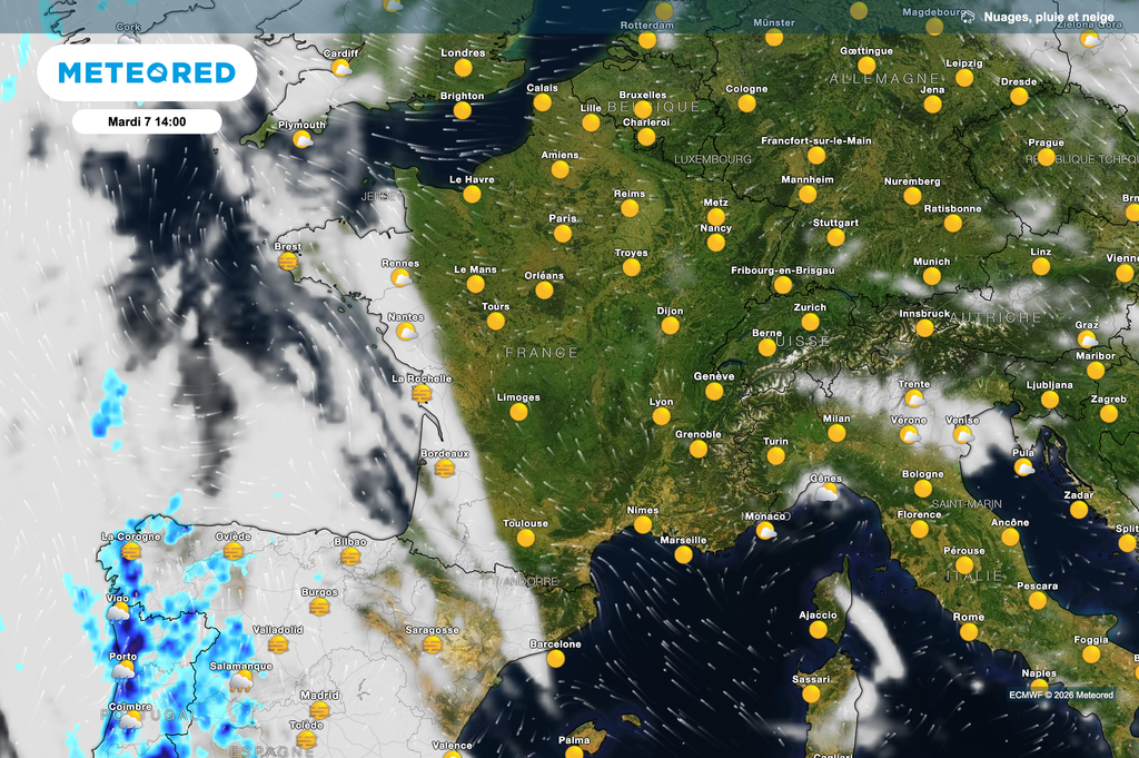 Une semaine anticyclonique sous de larges éclaircies voire un grand soleil.