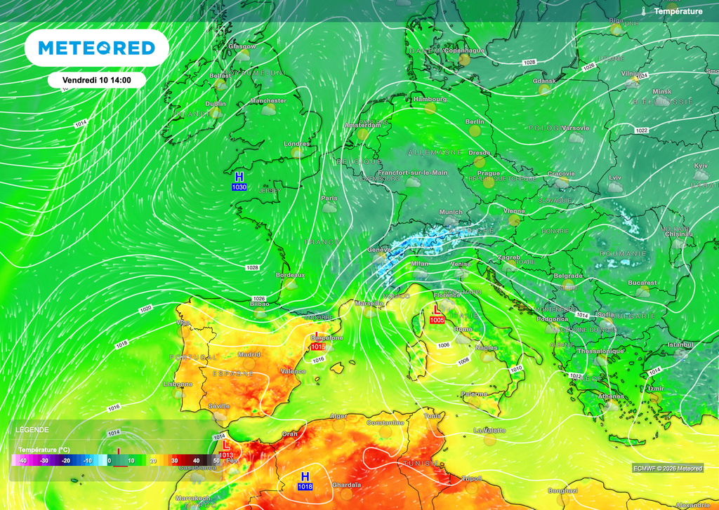 Les modélisations hésitent sur la durée de la masse d'air doux.