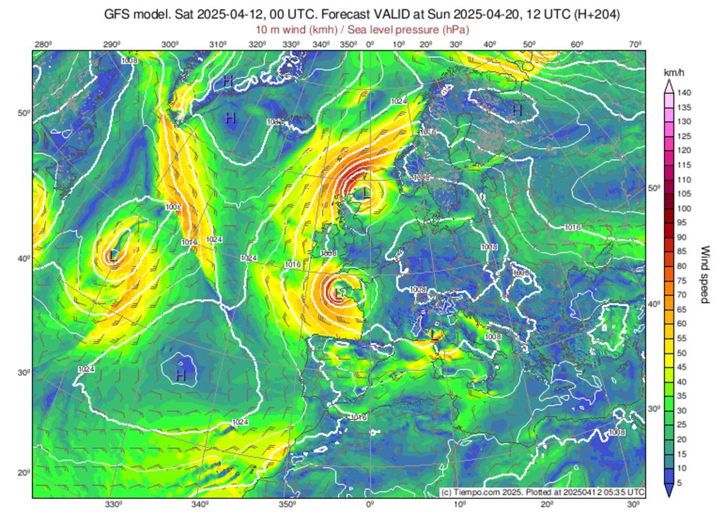 Une dépression s'approchera de la France pour le week-end de Pâques.