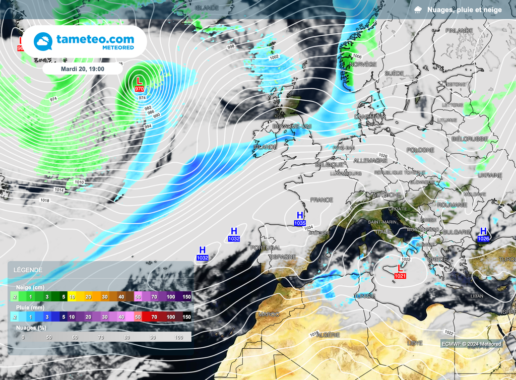 Une cellule anticyclonique protégera la France des perturbations en début de semaine. Une cellule anticyclonique protégera la France des perturbations en début de semaine.