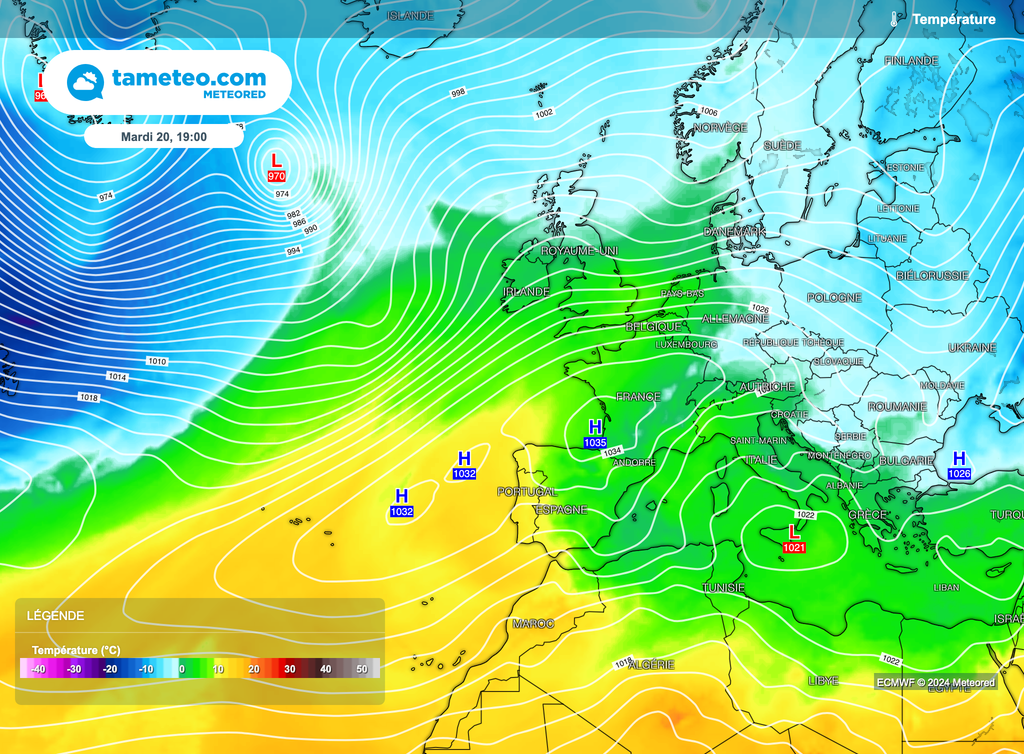 Sous cet anticyclone, un peu d'air frais pourra s'inviter. Sous cet anticyclone, un peu d'air frais pourra s'inviter.