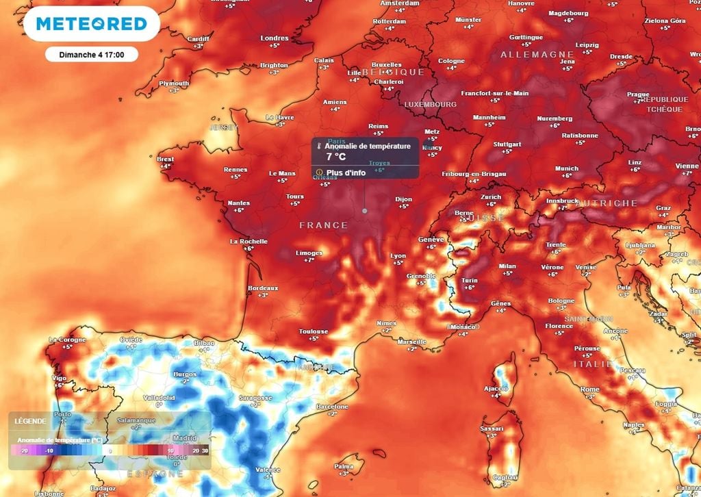 Ce week-end, les valeurs seront situées jusqu'à 7°C au-dessus des normales de saison.
