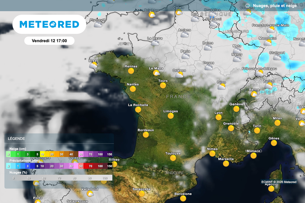 Le soleil gagne du terrain vers le nord vendredi après-midi. Le soleil gagne du terrain vers le nord vendredi après-midi.