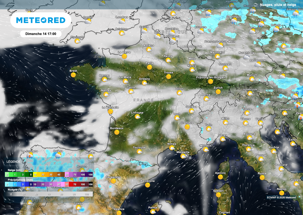 Une belle météo pour la journée de dimanche grâce au retour de l'anticyclone.