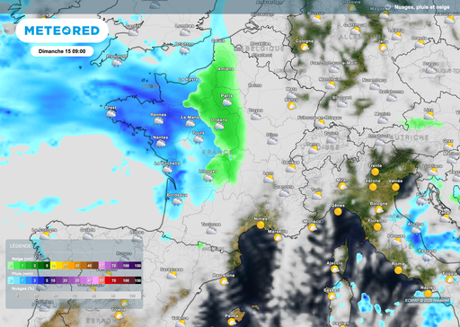Retour du risque de neige pour dimanche ! Voici les pr&eacute;visions m&eacute;t&eacute;o en France