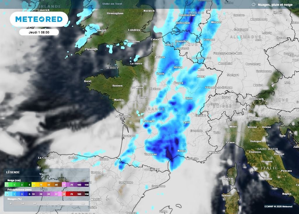 Un front pluvio-orageux est prévu du Languedoc aux frontières du nord mercredi et jeudi Un front pluvio-orageux est prévu du Languedoc aux frontières du nord mercredi et jeudi