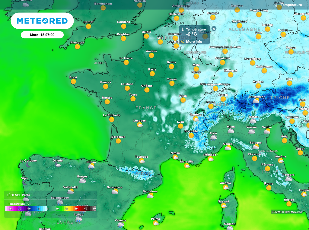 Le froid sera encore bien présent sur le nord-est et l'est de la France.