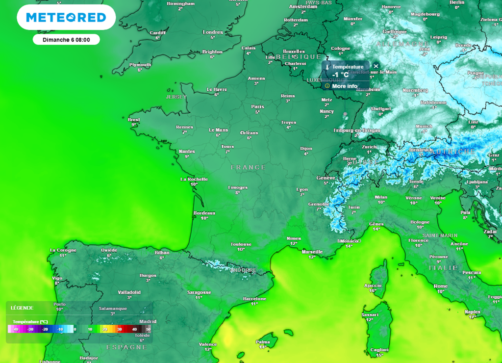 Dimanche matin, de petites gelées feront leur retour dans le nord-est du pays.