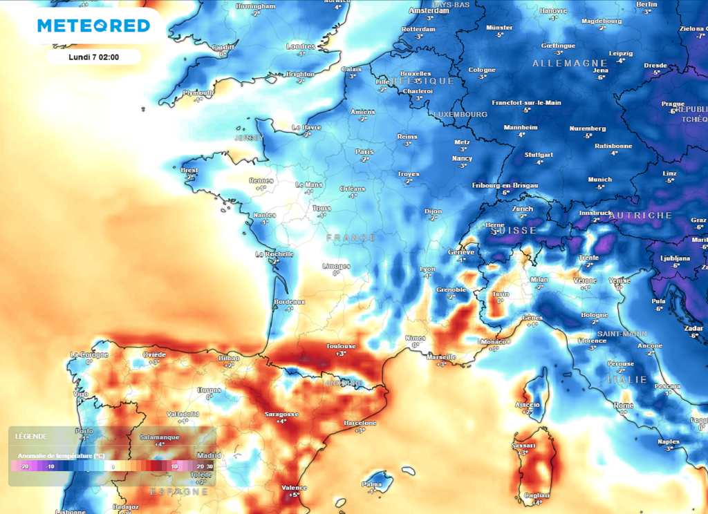 En début de semaine prochaine, les températures minimales repasseront assez nettement en dessous des normales de saison.