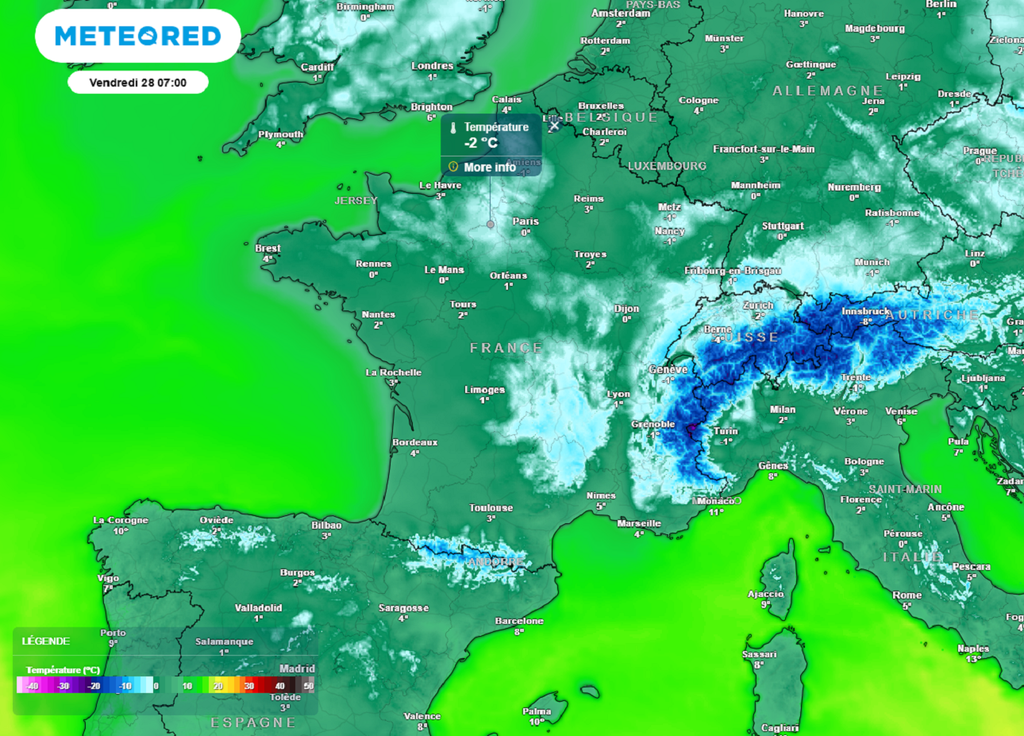 Vendredi matin, de petites gelées apparaîtront dans le nord et l'est du pays. Vendredi matin, de petites gelées apparaîtront dans le nord et l'est du pays.
