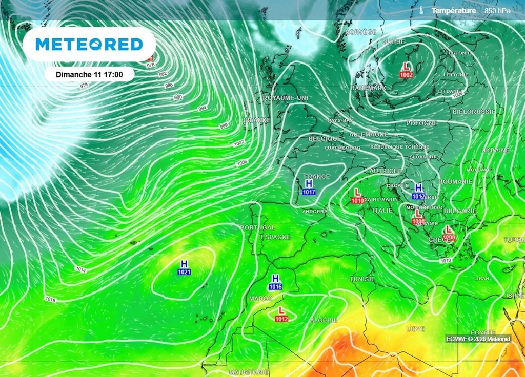Anticyclone Les hautes pressions font déjà leur retour sur la France ce dimanche par le sud-ouest de l'Europe