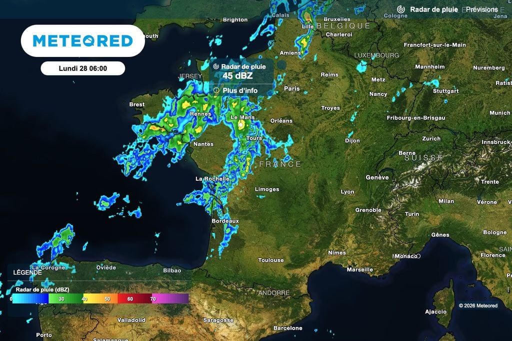 Des précipitations parfois importantes sous les orages !