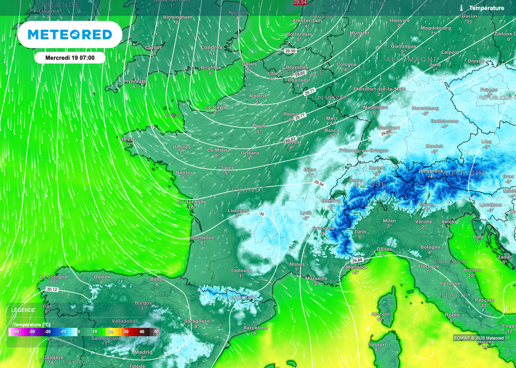Un froid plus humide dès la seconde partie de semaine. Un froid plus humide dès la seconde partie de semaine.