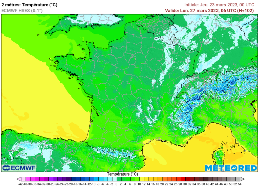 La baisse se fera surtout ressentir dans la nuit de dimanche à lundi avec un risque de petites gelées dans le Nord-Est de la France. La baisse se fera surtout ressentir dans la nuit de dimanche à lundi avec un risque de petites gelées dans le Nord-Est de la France.