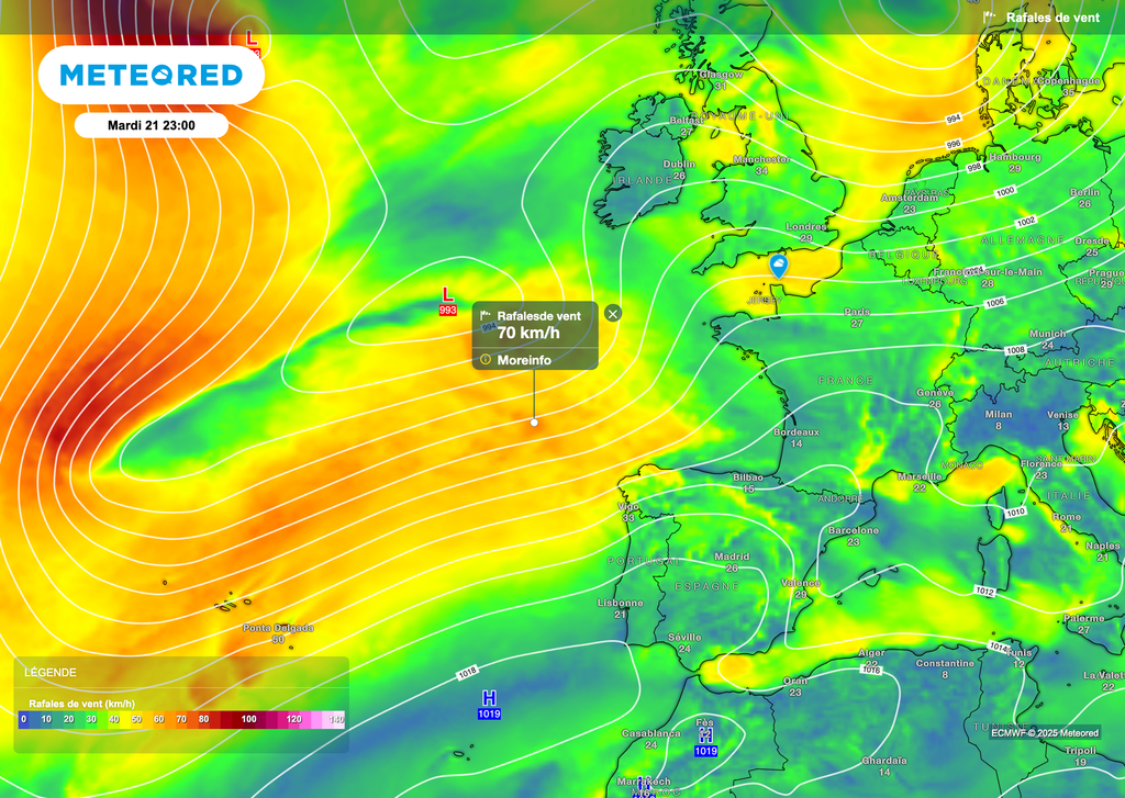 Les vents vont souvent se montrer soutenus voire forts la semaine prochaine en France.