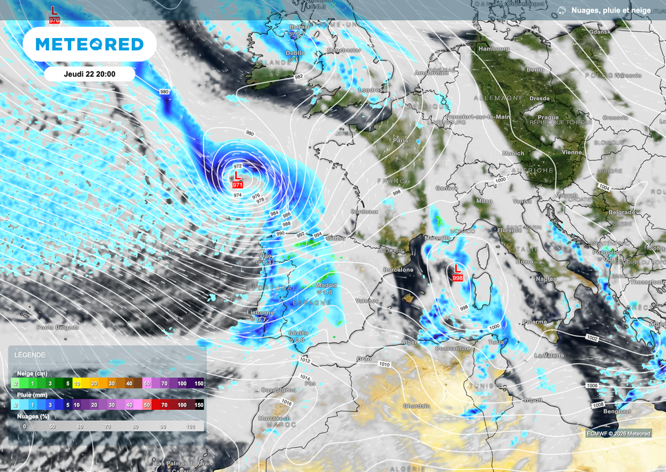 Une dépression va remonter, impactant la Bretagne d'ici vendredi.
