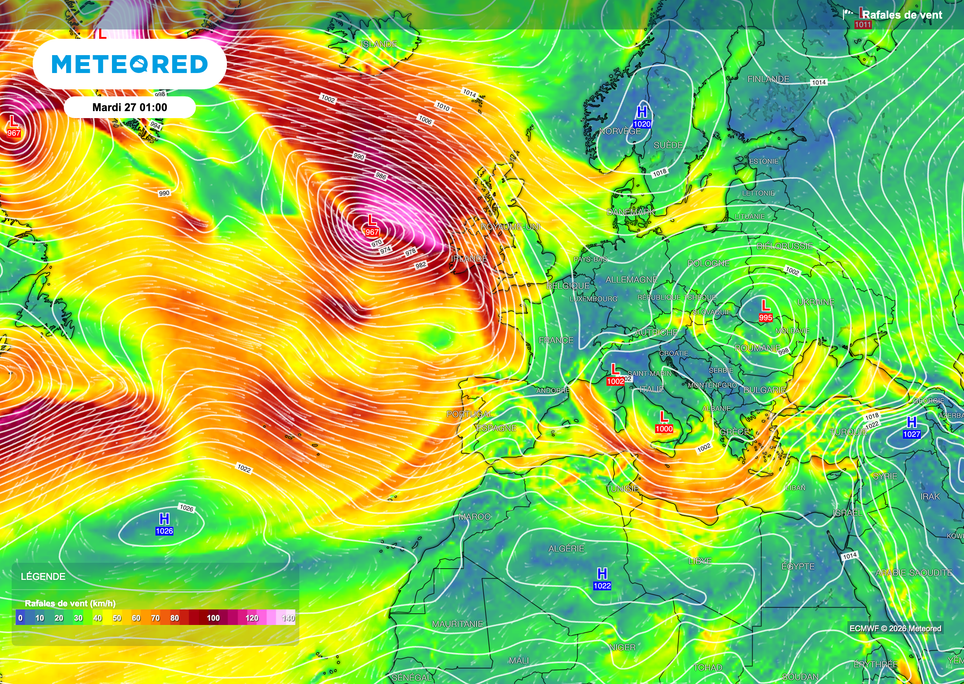 Les dépressions seront très présentes à minima sur le proche atlantique.