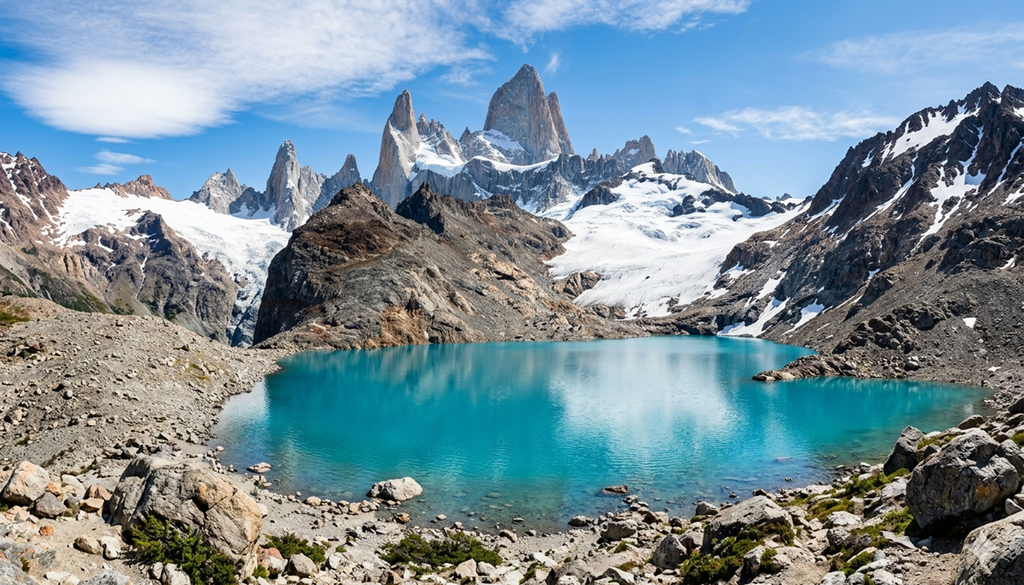 Sendero Laguna de Los Tres, Argentina Sendero Laguna de Los Tres, vista del Monte Fitz Roy, Argentina