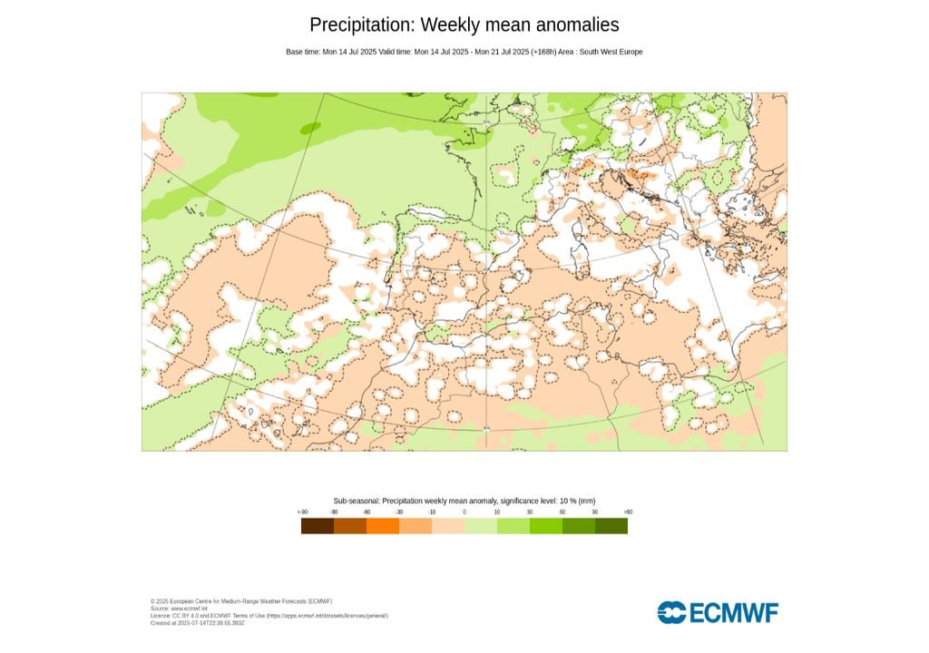 anomalia de precipitação semanal anomalia de precipitação semanal