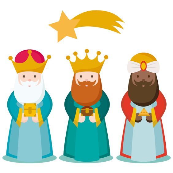 Reyes Con Paraguas Y Abrigo