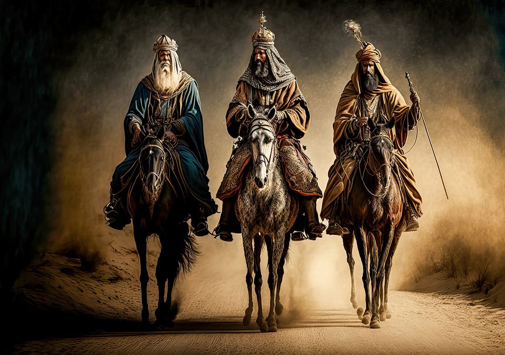 Tres Reyes Magos Melchor Gaspar Baltazar Navidad Jesús Estrella de Belén