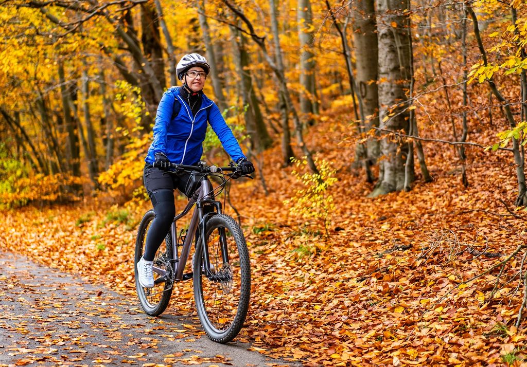 Herbst, Radfahren, Sicherheit Herbst, Radfahren, Sicherheit