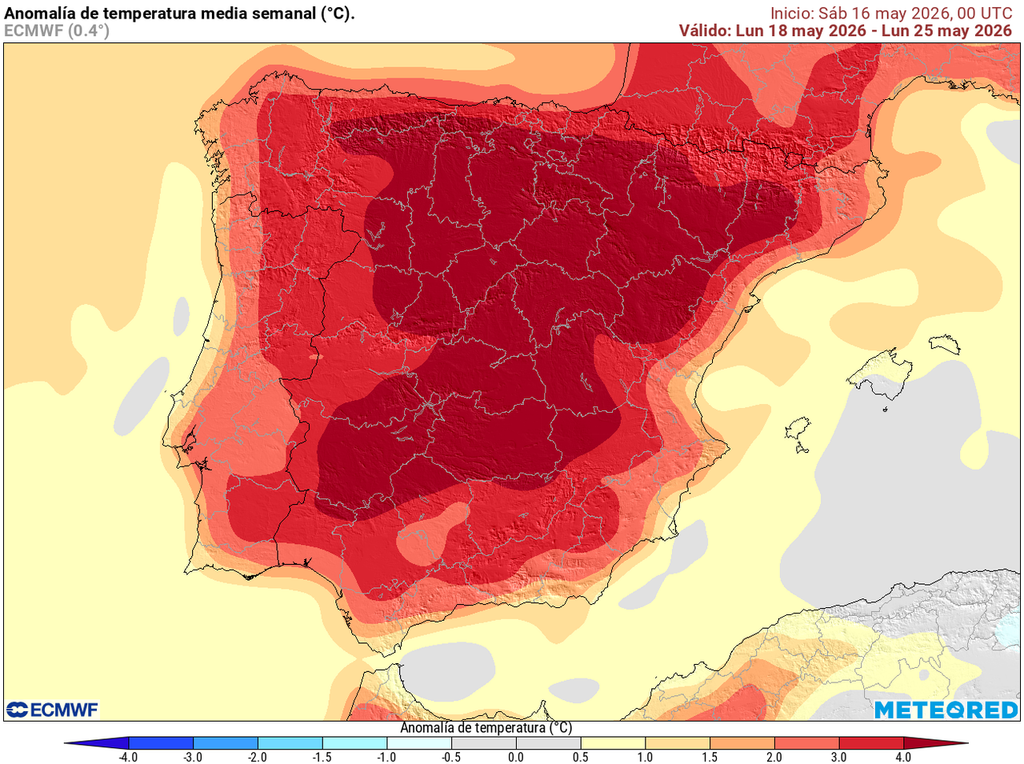 En los próximos días vamos a pasar de un extremo a otro: la dorsal traerá temperaturas anormalmente altas para las fechas y ambiente estable durante la mayor parte de la semana en casi todo el país.