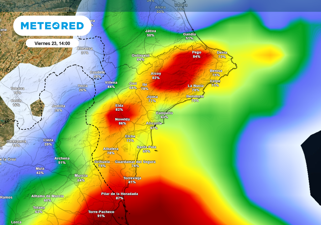Probabilidad de precipitación Probabilidad de precipitación