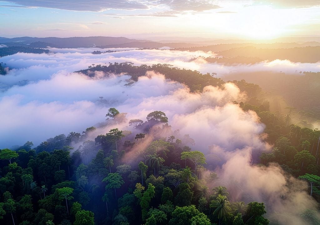 Nelle fasce tropicali gli alberi funzionano come potenti condizionatori. L'intensa evapotraspirazione crea nubi che riflettono la luce solare.