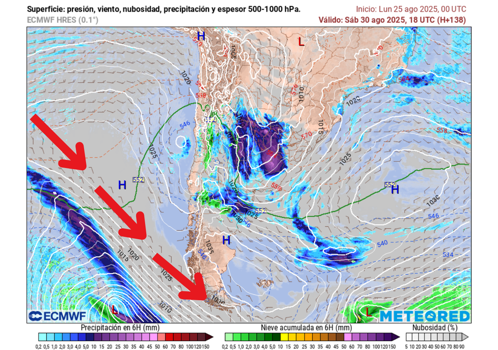altas presiones y advección cálida