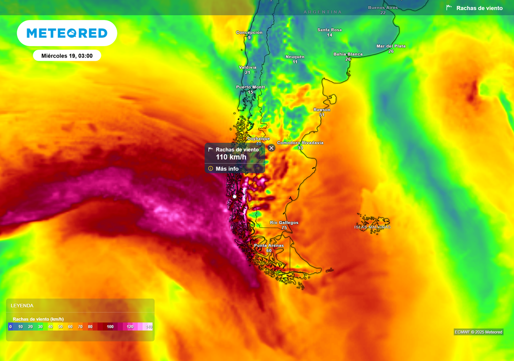 mapa de ráfagas de viento. mapa de ráfagas de viento.