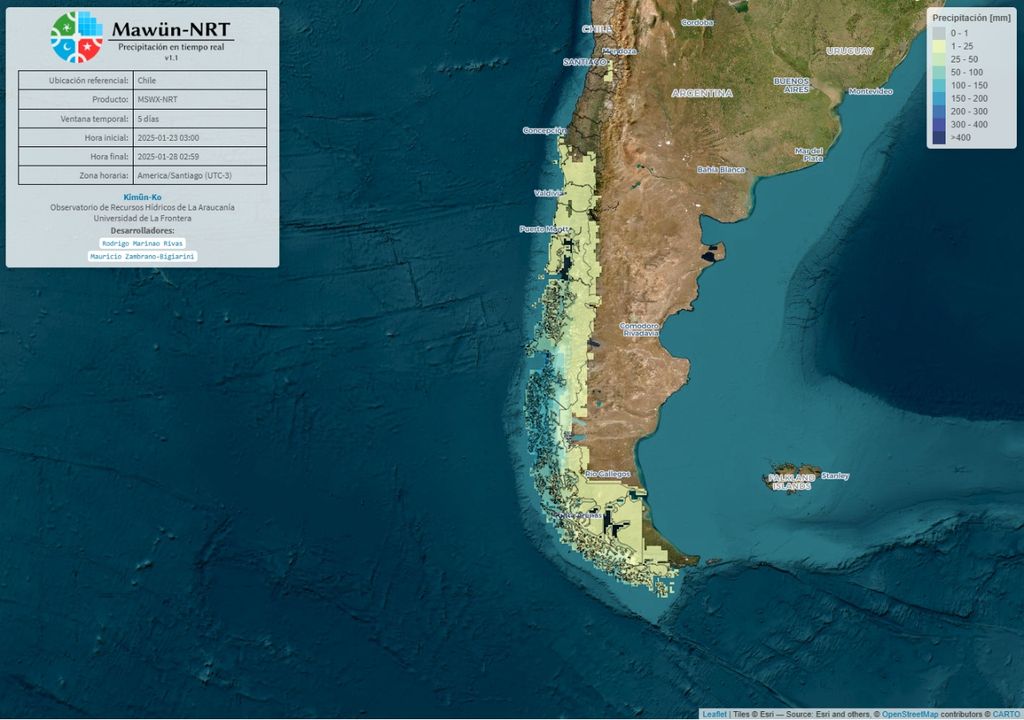 distribución de precipitaciones acumuladas distribución de precipitaciones acumuladas