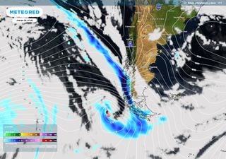 Río atmosférico de categoría máxima sobre la Patagonia: sus efectos previstos y cuándo pierde intensidad