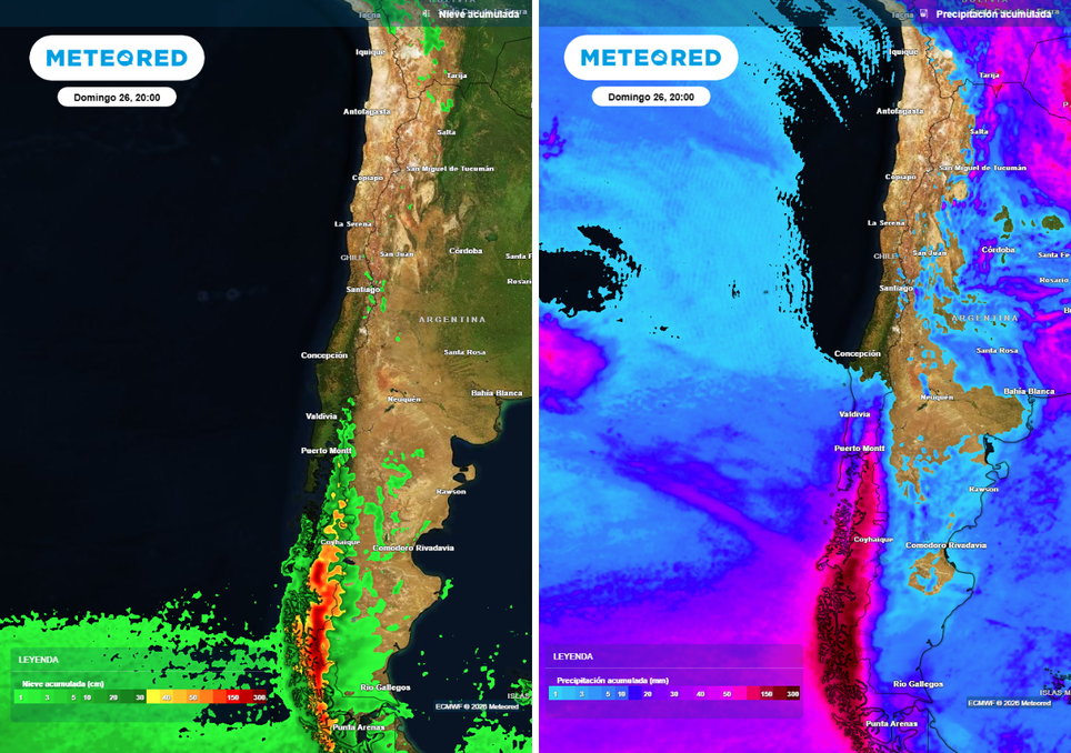 Lluvias y nieve estarán presentes esta semana en la zona austral de Chile.