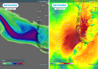 Río atmosférico dejará más de 200 mm de lluvia y vientos sobre 100 km/h: 