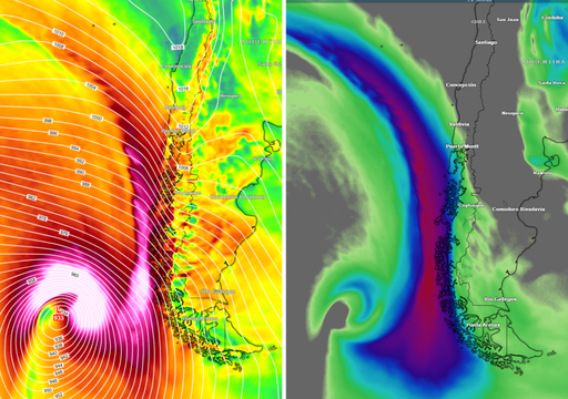 R&iacute;o atmosf&eacute;rico extremo golpear&aacute; el sur de Chile: lluvias intensas y vientos sobre 100 km/h este fin de semana