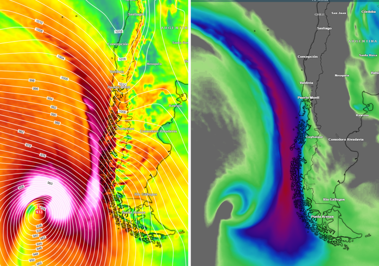 R&iacute;o atmosf&eacute;rico extremo golpear&aacute; el sur de Chile: lluvias intensas y vientos sobre 100 km/h este fin de semana