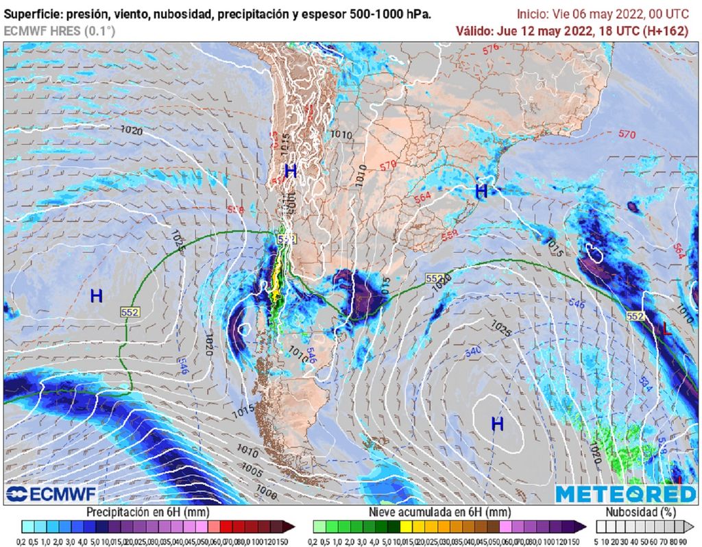 Precipitaciones previstas; modelo ECMWF Precipitaciones previstas; modelo ECMWF