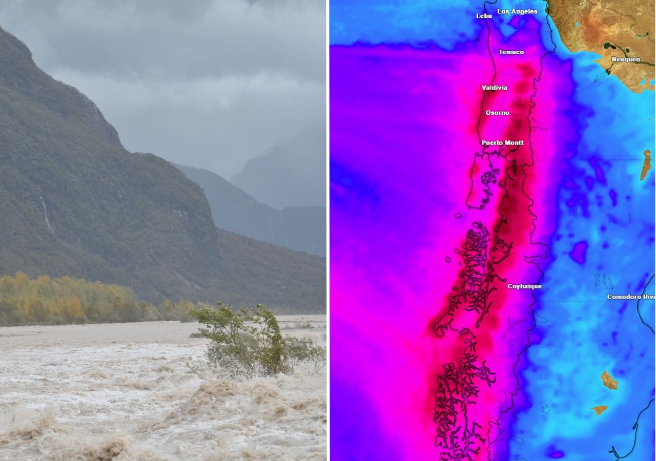 Río atmosférico en Chile: alerta máxima por lluvias y vientos intensos