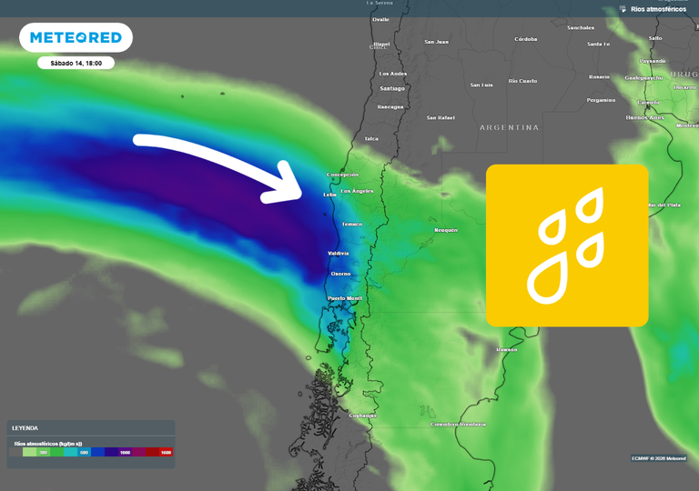 R&iacute;o atmosf&eacute;rico zonal llegar&aacute; a Chile y dejar&aacute; 100 mm de lluvia en 2 d&iacute;as: regiones del centro y sur ser&iacute;an afectadas