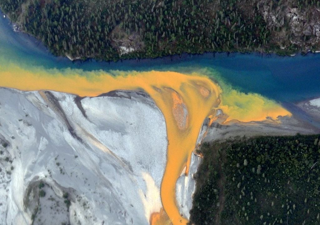 Orange Rivers Alasca Oxidação Permafrost Descongelamento