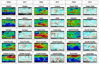 Ríos atmosféricos de humedad y productos sobre mar y tierra